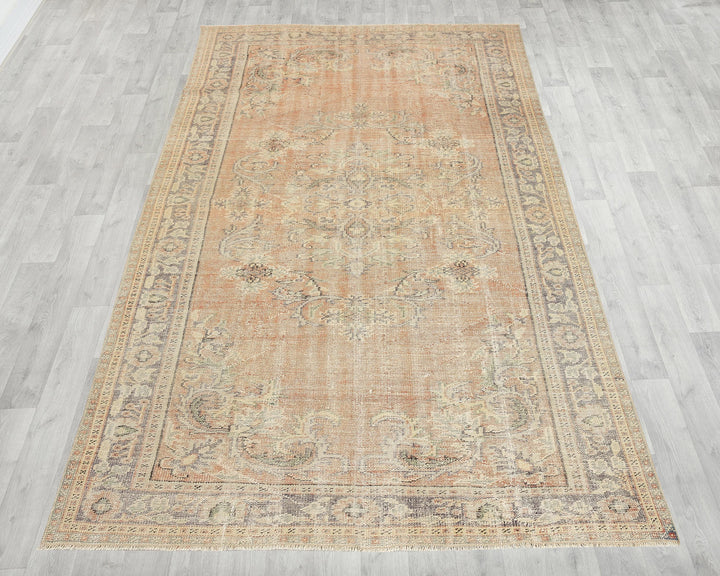 Orange Oushak Rug 6' 1" x 9' 7" | No. VR89006