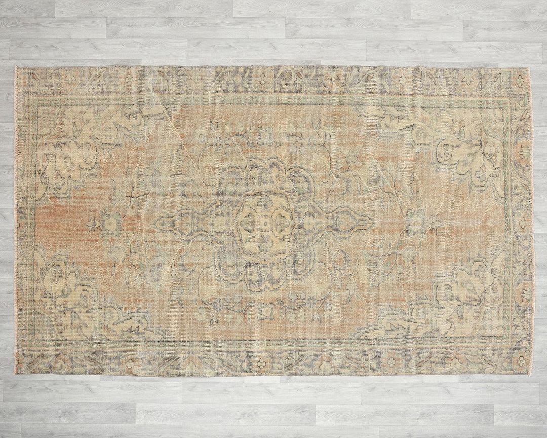 Faded Oushak Rug 5' 11" x 9' 5" | No. VR42560