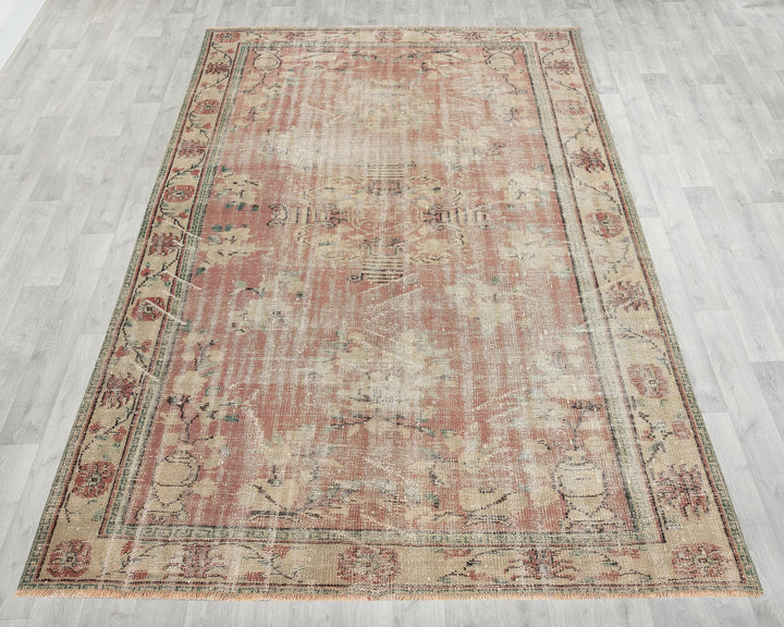 Faded Oushak Rug 5' 8" x 8' 5" | No. VR29903