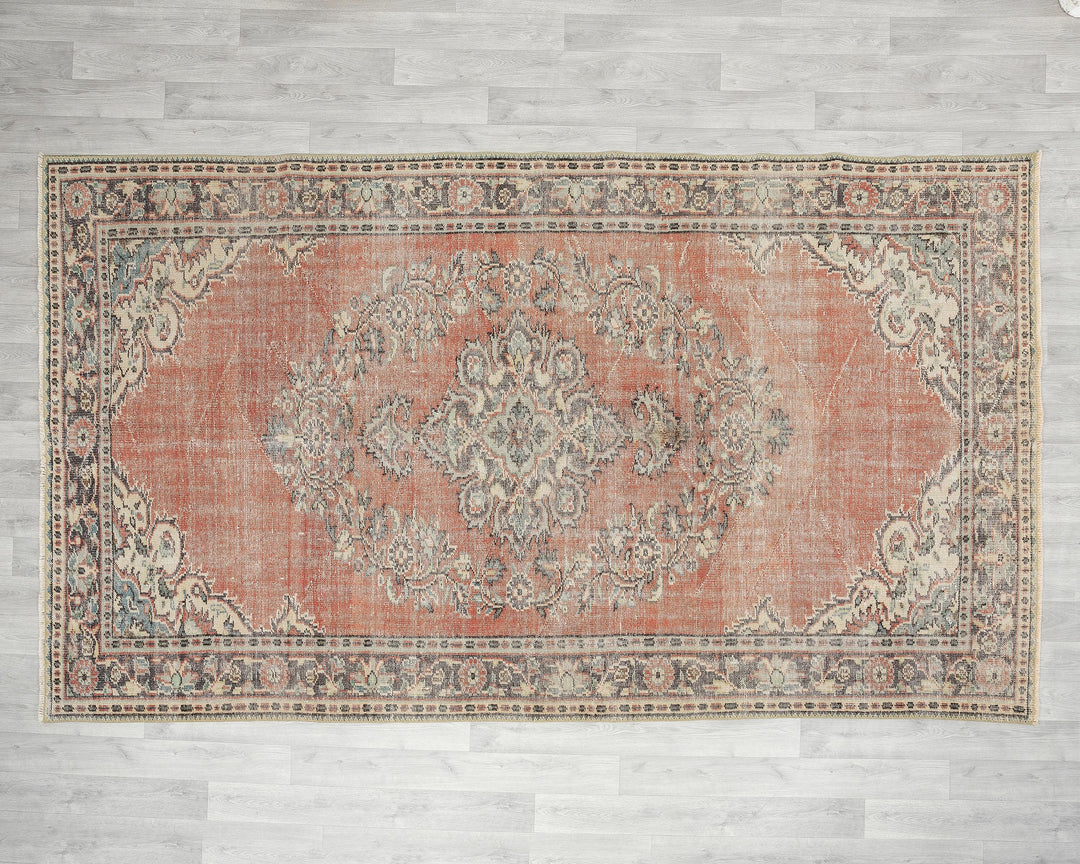 Faded Oushak Rug 5' 11" x 10' | No. VR57206