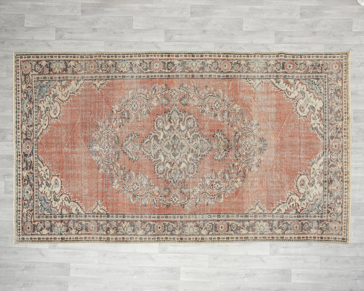 Faded Oushak Rug 5' 11" x 10' | No. VR57206