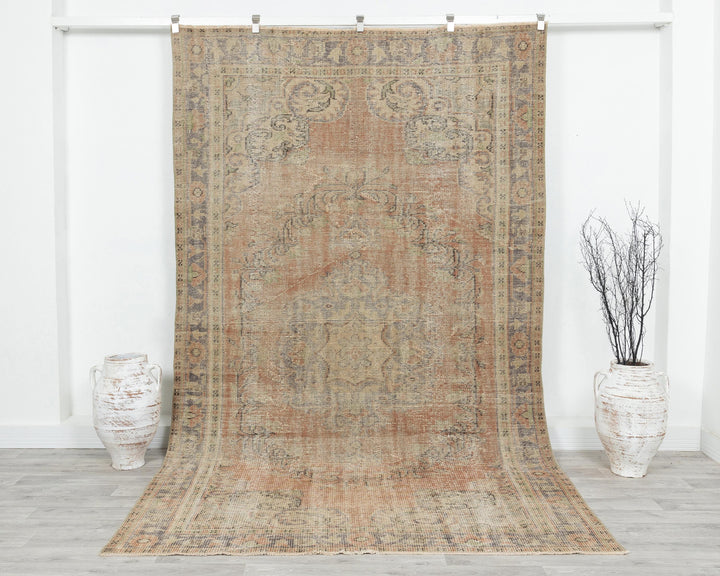 Faded Oushak Rug 6' x 9' 11" | No. VR99107