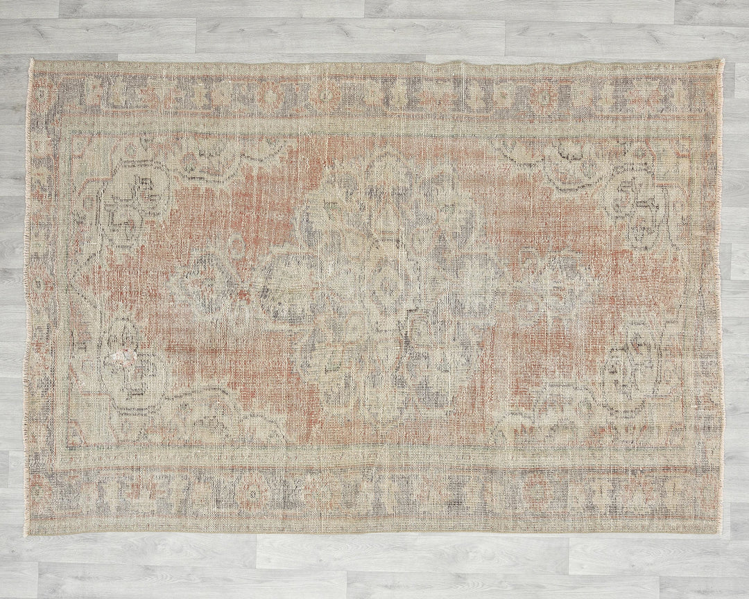 Faded Oushak Rug 5' 2" x 7' 3" | No. VR47348