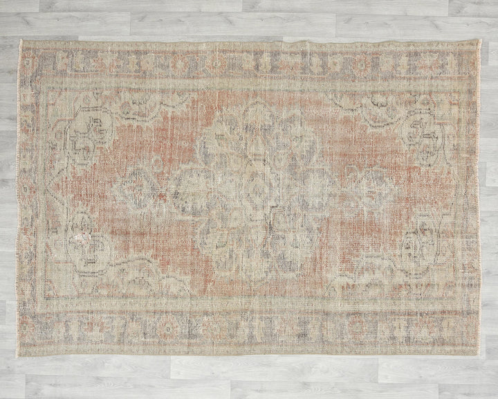 Faded Oushak Rug 5' 2" x 7' 3" | No. VR47348