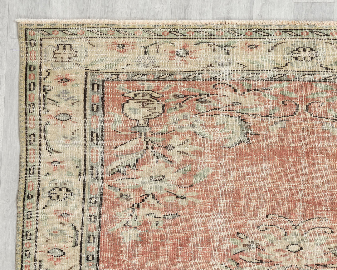 Faded Oushak Rug 5' 7" x 8' 2" | No. VR53362
