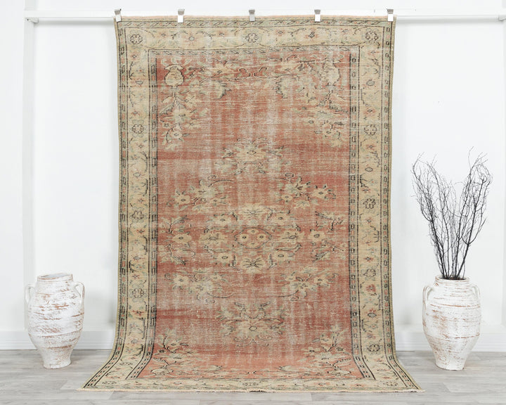 Faded Oushak Rug 5' 7" x 8' 2" | No. VR53362