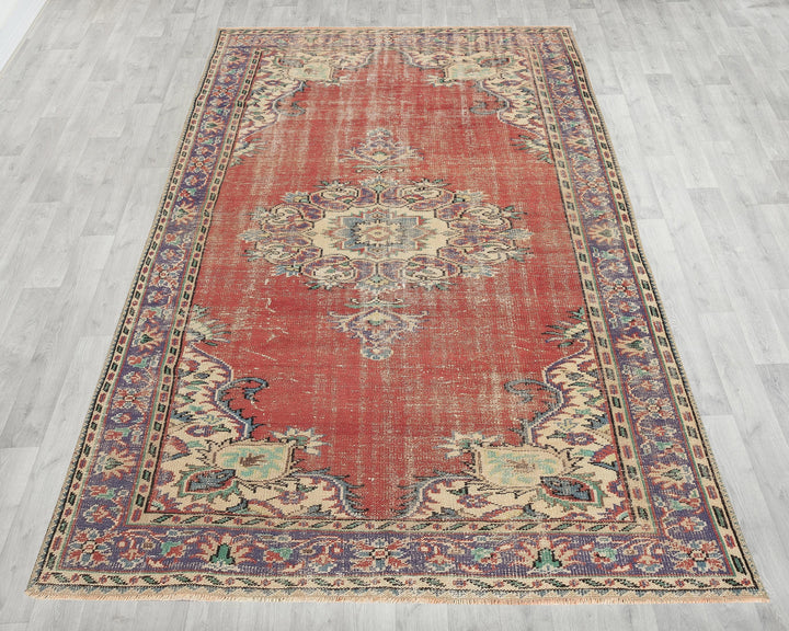 Red Oushak Rug 5' 10" x 9' | No. VR99957