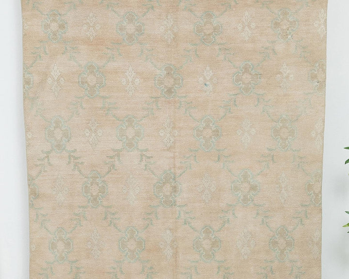 Beige Oushak Rug 4' 6" x 10' 6" | No. VR29430