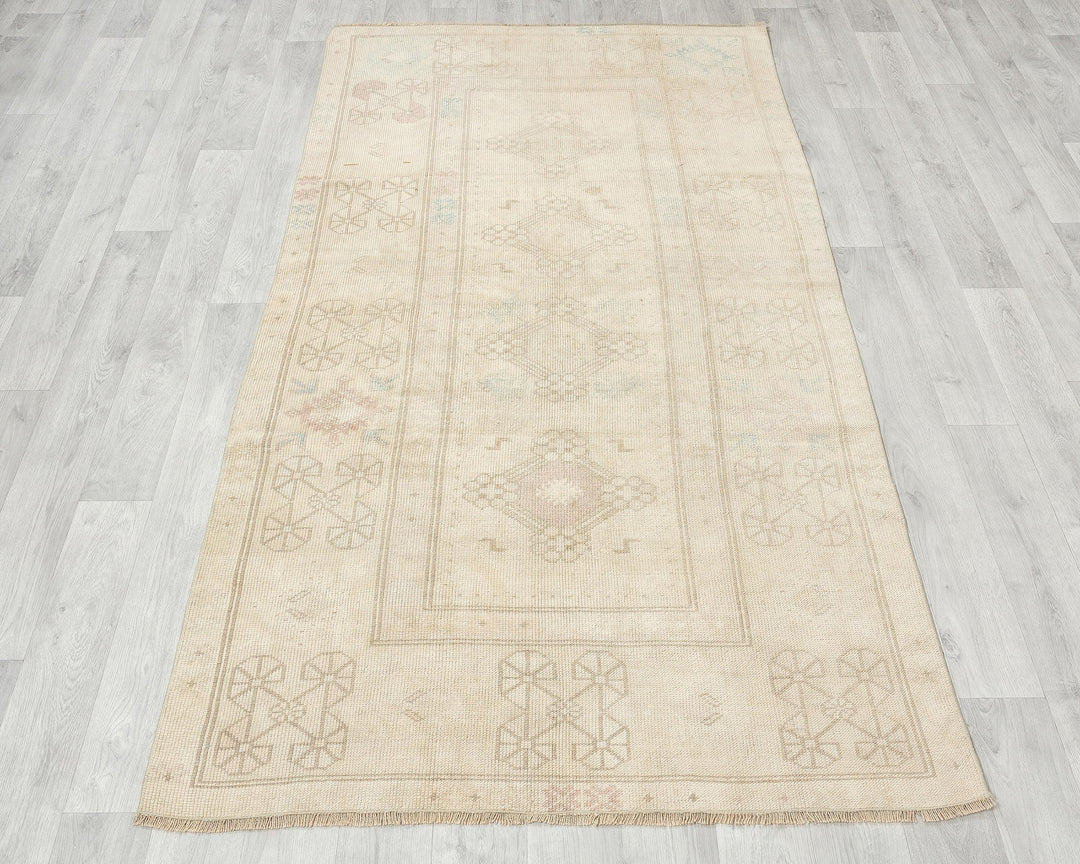 Beige Oushak Rug 3' 10" x 6' 10" | No. VR57519