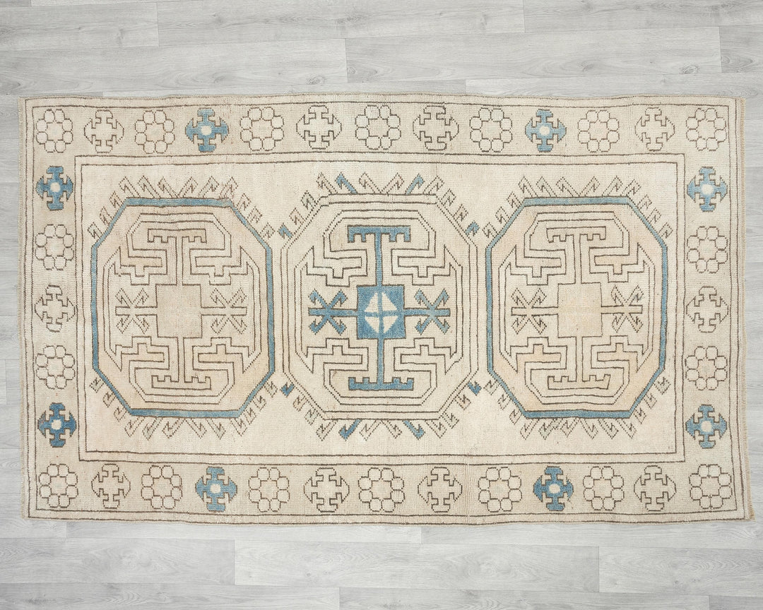 Neutral Oushak Rug 3' 11" x 6' 6" | No. VR59372