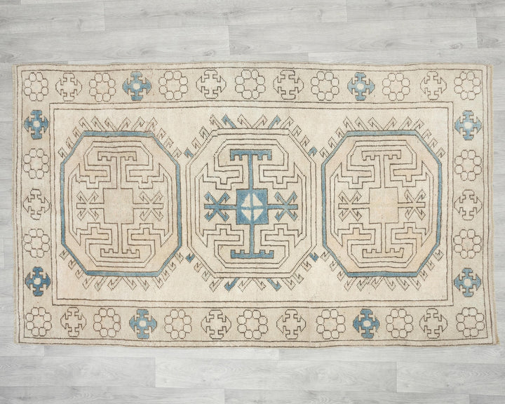 Neutral Oushak Rug 3' 11" x 6' 6" | No. VR59372