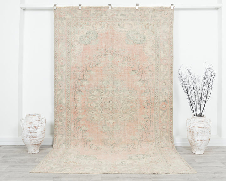 Pink Oushak Rug 5' 11" x 9' 6" | No. VR52469