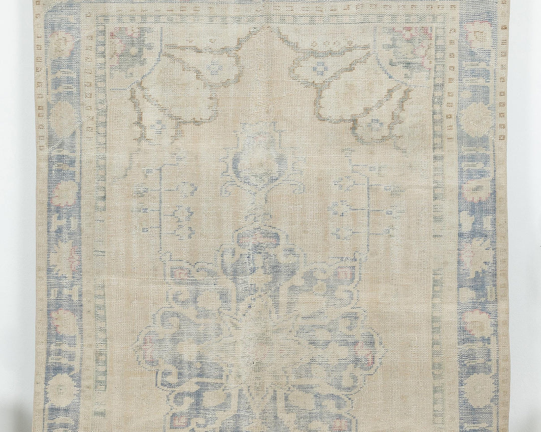 Beige Oushak Rug 5' 7" x 8' 11" | No. VR40172