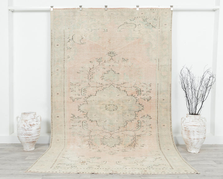 Beige Oushak Rug 9' x 9' 7" | No. VR90063