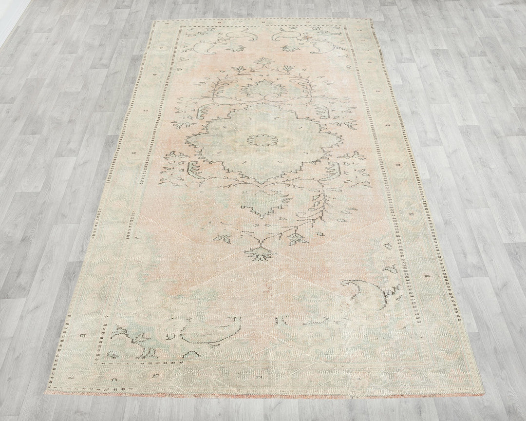 Beige Oushak Rug 9' x 9' 7" | No. VR90063