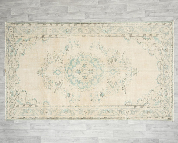 Beige Oushak Rug 5' 9" x 9' 6" | No. VR12225