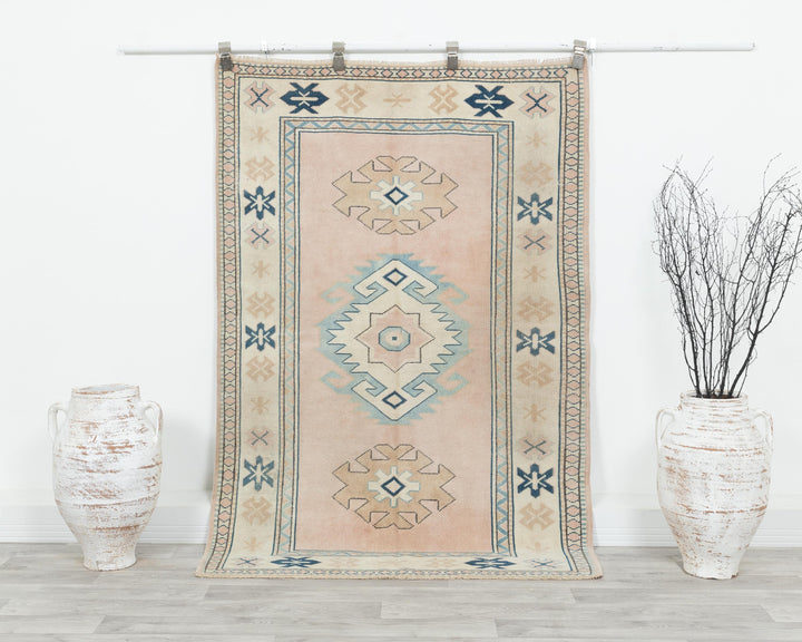 Faded Oushak Rug 3' 11" x 5' 10" | No. VR19577