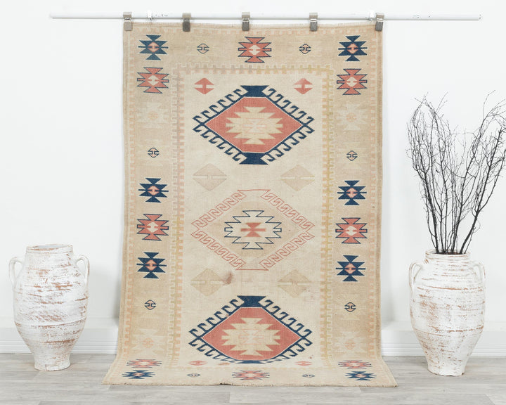 Faded Oushak Rug 4' x 6' 5" | No. VR19271