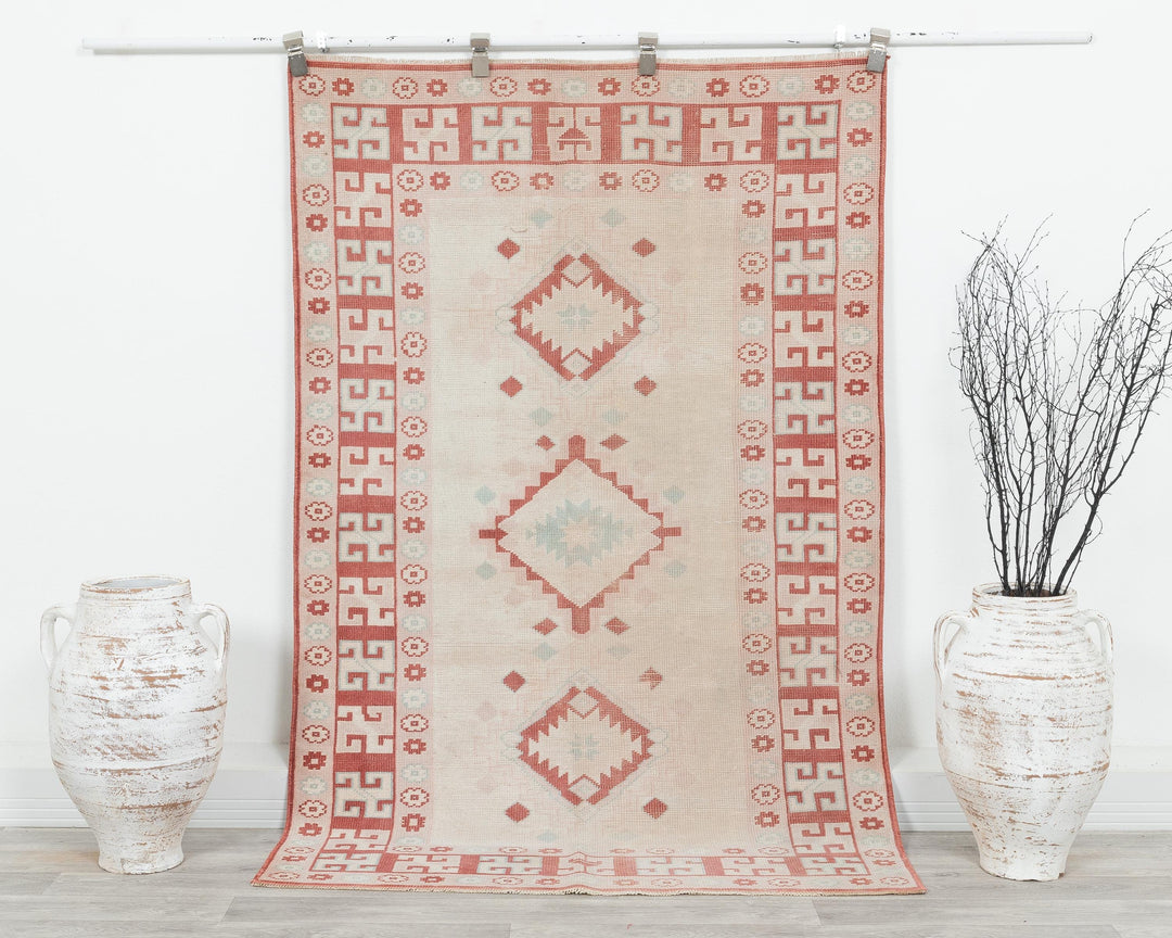 Faded Oushak Rug 3' 11" x 6' 1" | No. VR39993