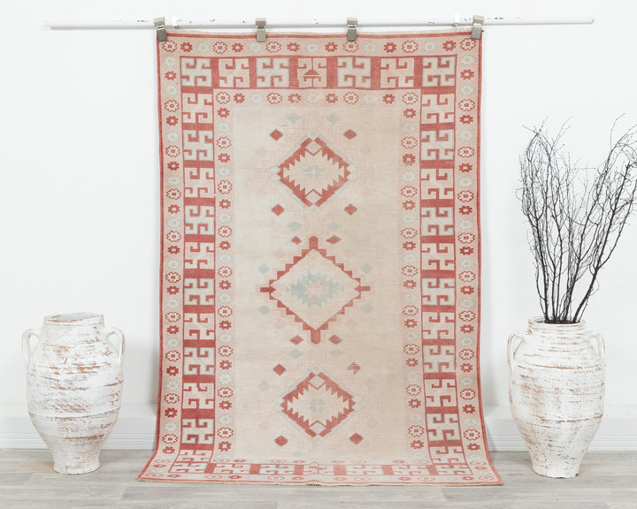 Faded Oushak Rug 3' 11" x 6' 1" | No. VR39993