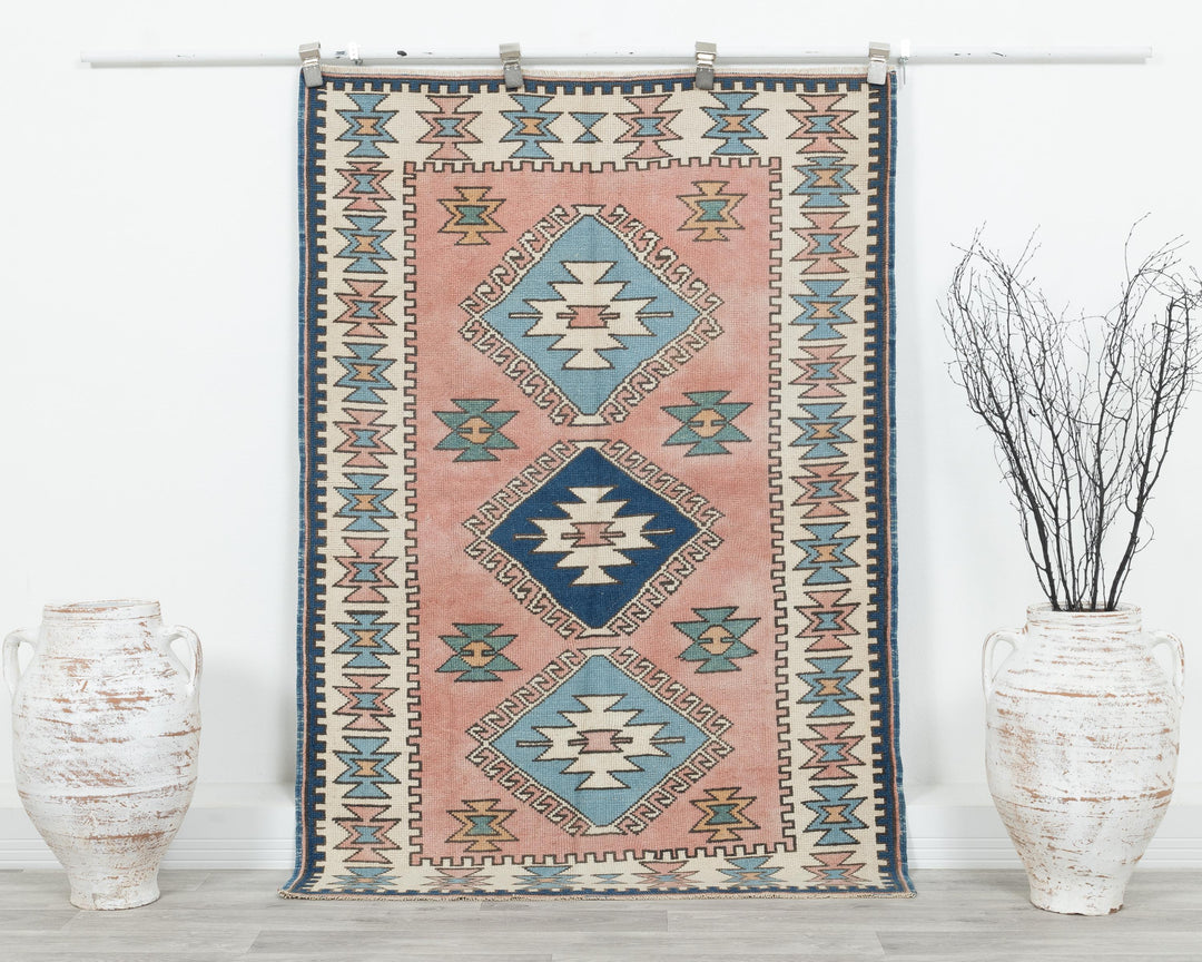 Faded Oushak Rug 3' 7" x 5' 7" | No. VR12873