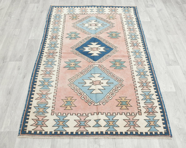 Faded Oushak Rug 3' 7" x 5' 7" | No. VR12873