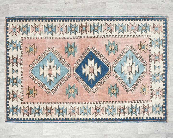 Faded Oushak Rug 3' 7" x 5' 7" | No. VR12873