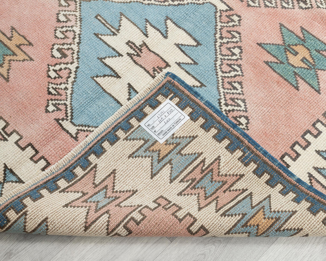 Faded Oushak Rug 3' 7" x 5' 7" | No. VR12873