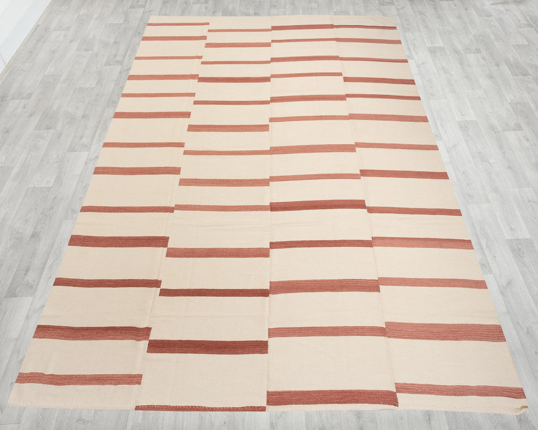 Beige Kilim Rug 10' x 13' 1" | No. VR43353