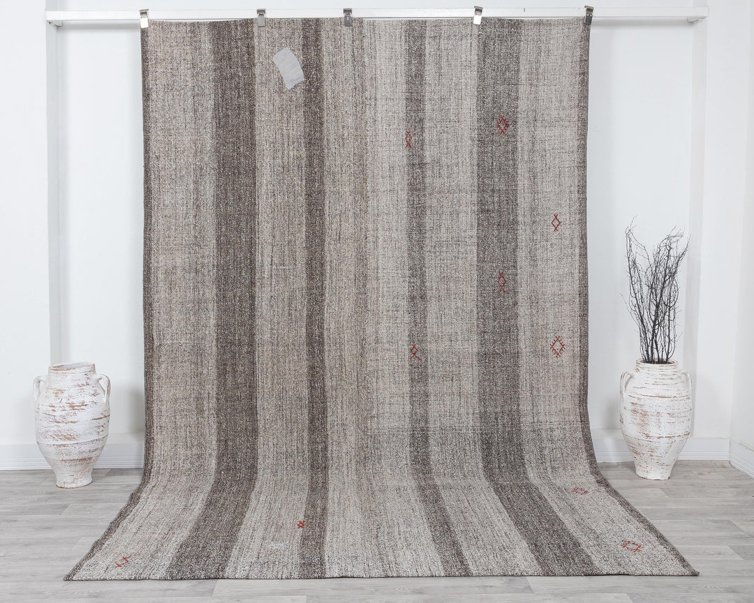 Gray Kilim Rug 9' x 10' 2" | No. VR32943