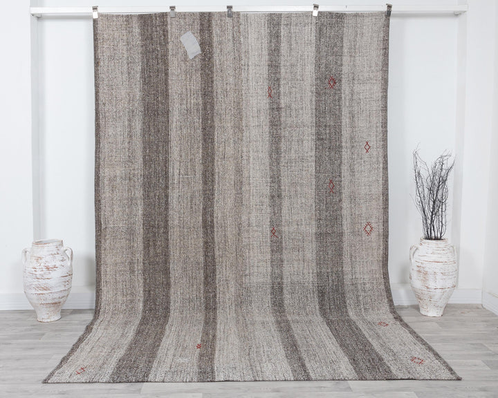 Gray Kilim Rug 9' x 10' 2" | No. VR32943