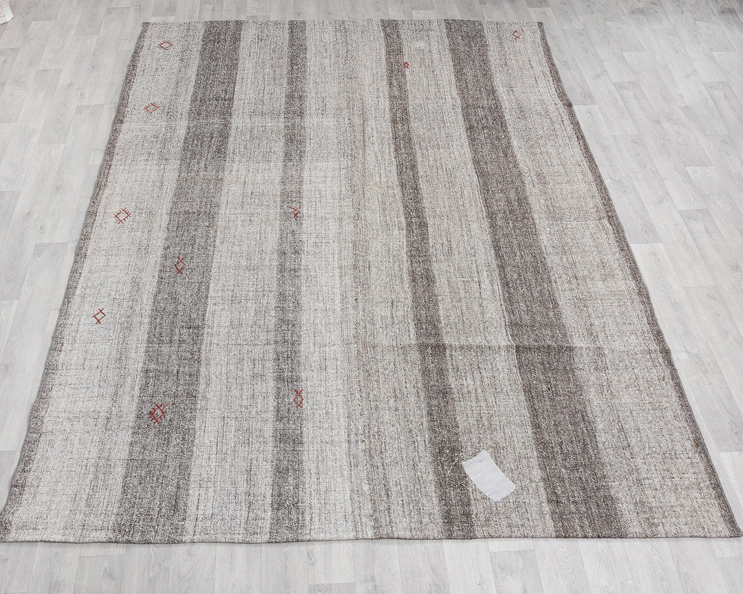 Gray Kilim Rug 9' x 10' 2" | No. VR32943