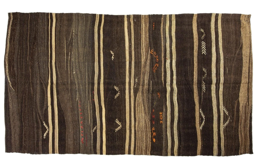 Brown Kilim Rug 9' 2" x 5' 5" | No. VR99259