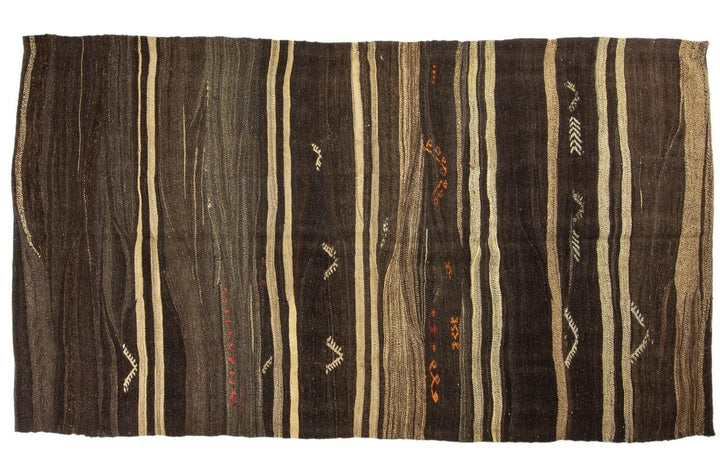 Brown Kilim Rug 9' 2" x 5' 5" | No. VR99259