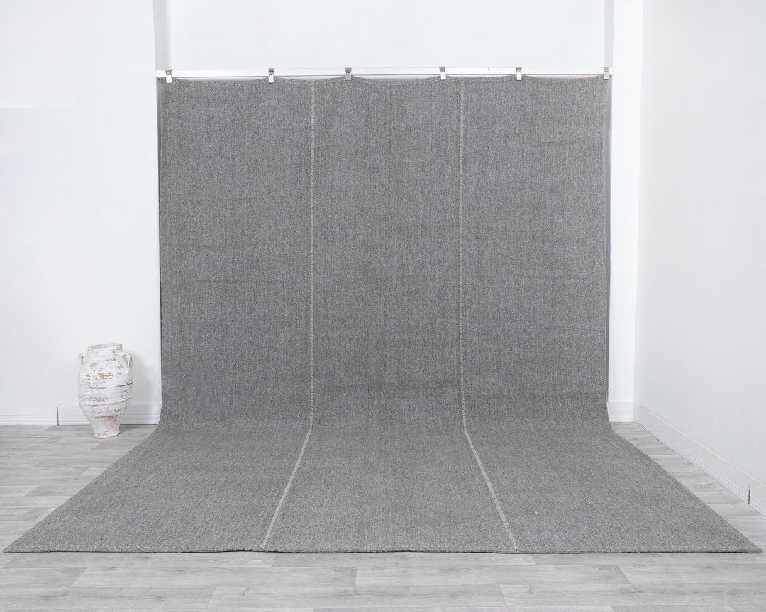 Gray Kilim Rug 9' 10" x 11' 7" | No. VR55861