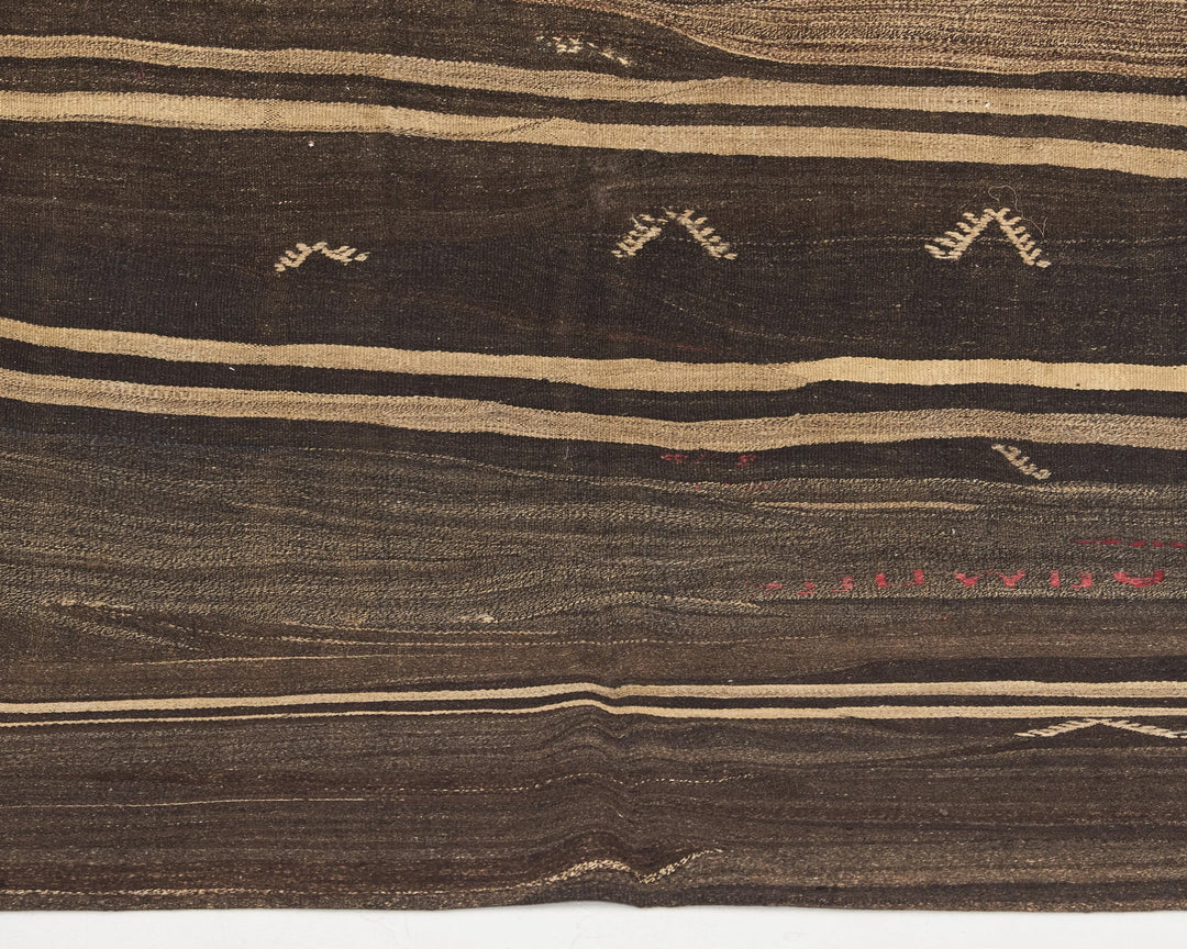 Brown Kilim Rug 9' 2" x 5' 5" | No. VR99259