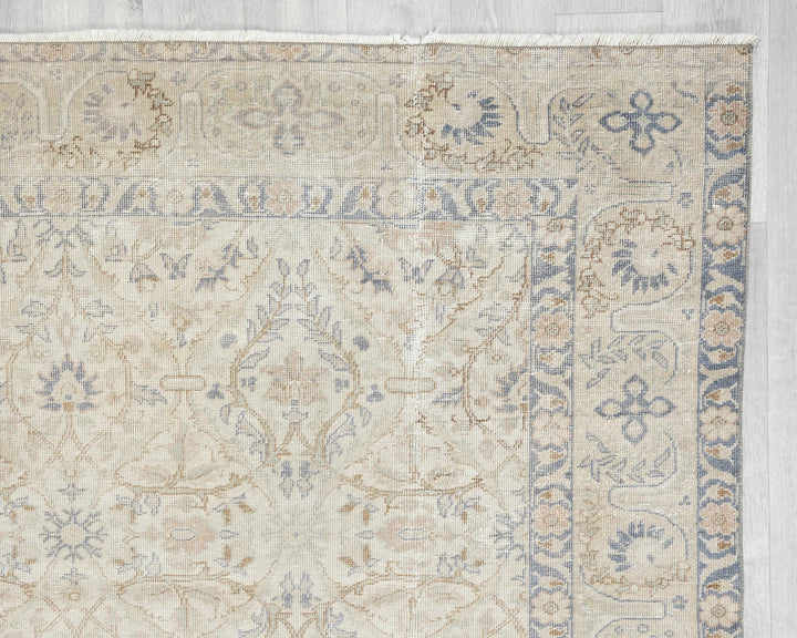 Beige Oushak Rug 6' 8" x 9' 5" | No. VR43221
