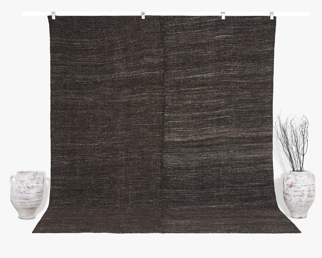 Brown Kilim Rug 7' 7" x 8' 6" | No. VR50716