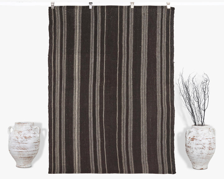 Brown Kilim Rug 4' 10" x 6' 6" | No. VR35973