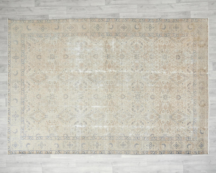 Beige Oushak Rug 6' 8" x 9' 5" | No. VR43221