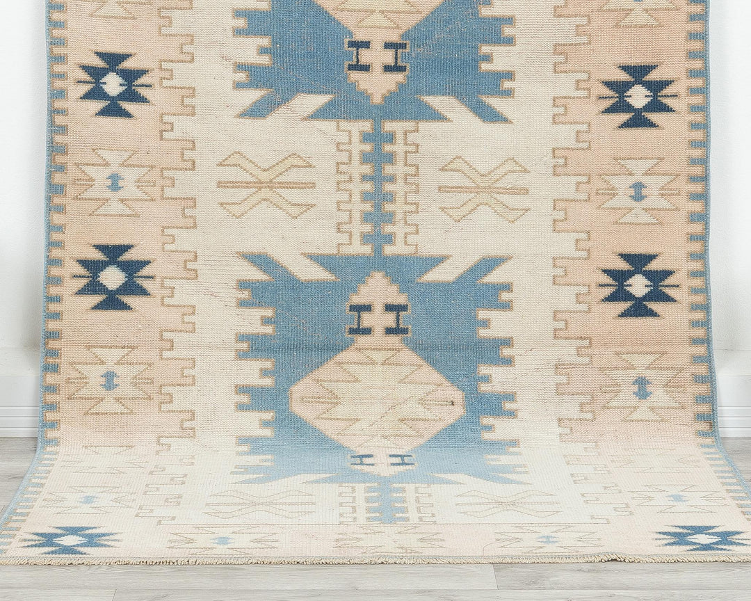 Blue Oushak Rug 3' 11" x 7' 1" | No. VR92934