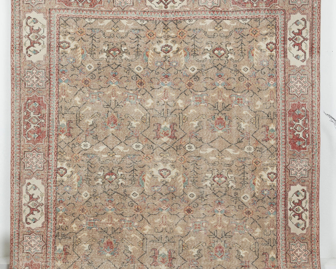 Faded Oushak Rug 6' 9" x 10' 1" | No. VR63622
