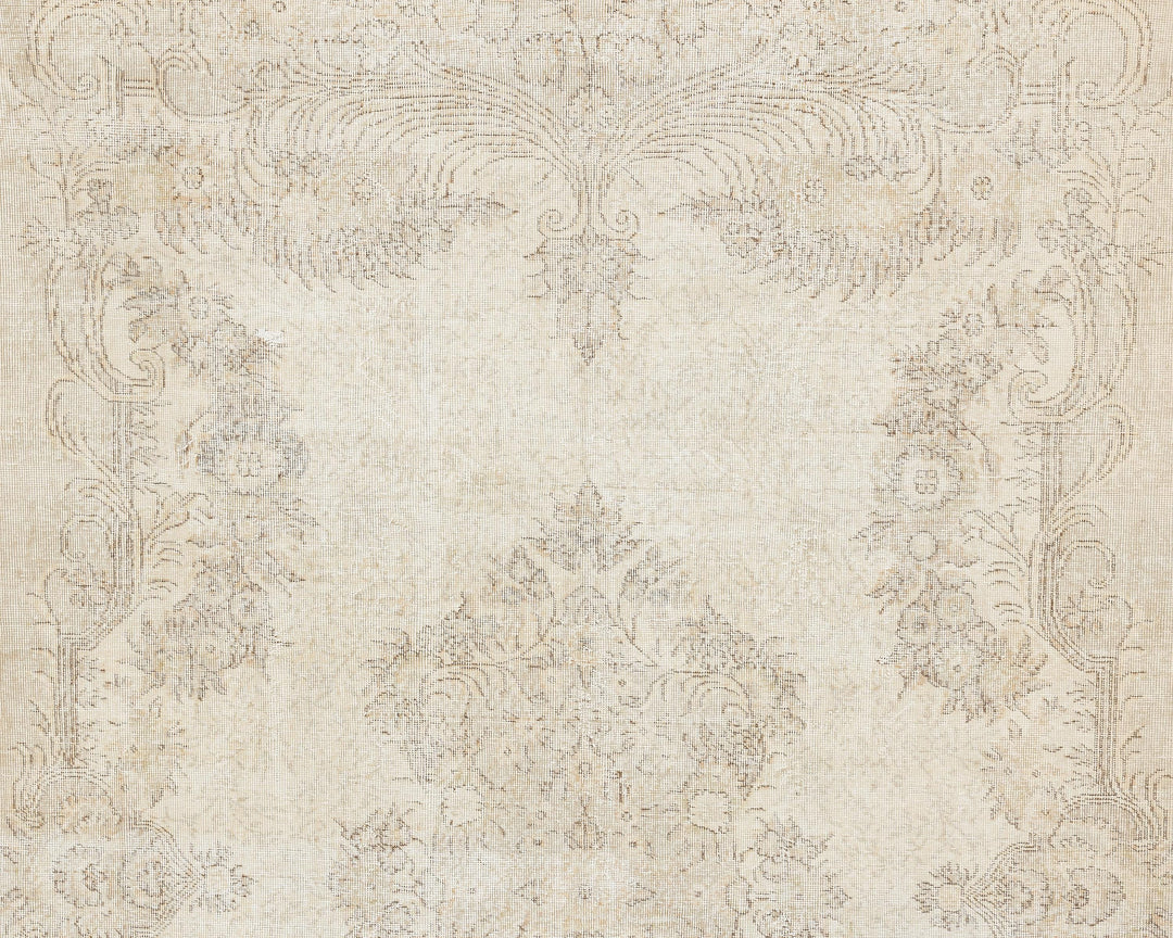 Beige Oushak Rug 6' 11" x 10' 2" | No. VR64236
