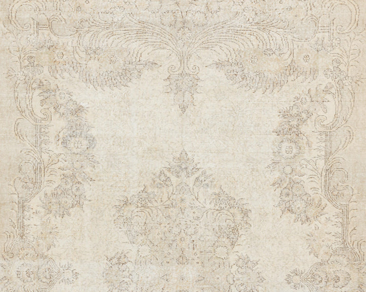 Beige Oushak Rug 6' 11" x 10' 2" | No. VR64236