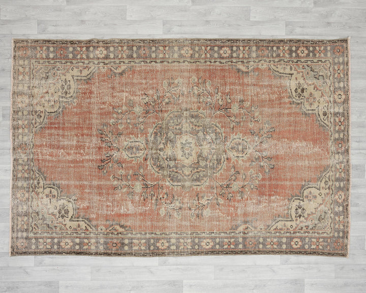 Faded Oushak Rug 6' 3" x 9' | No. VR30777