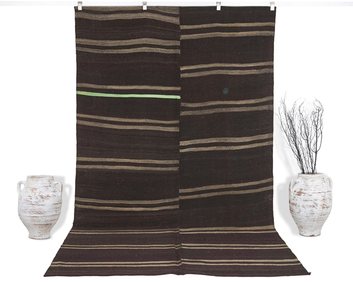 Brown Kilim Rug 5' 10" x 10' | No. VR58498