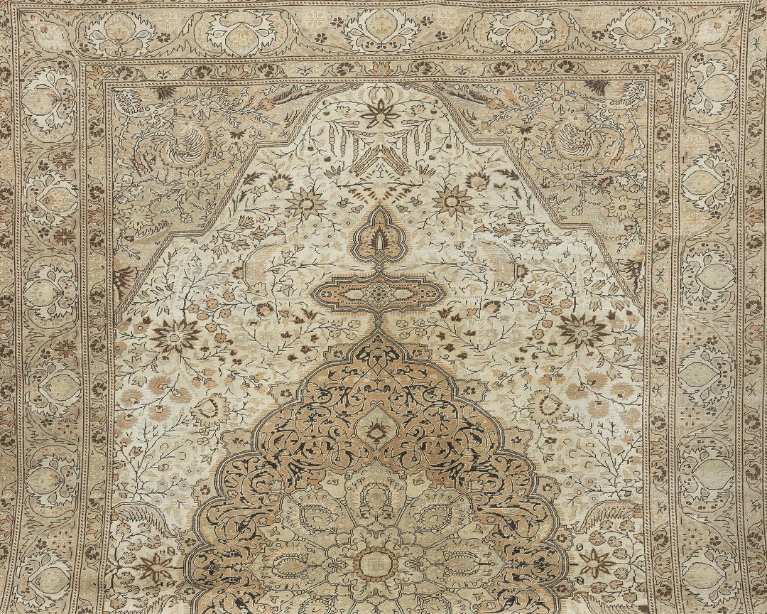 Beige Oushak Rug 8' 6" x 12' 8" | No. VR21400