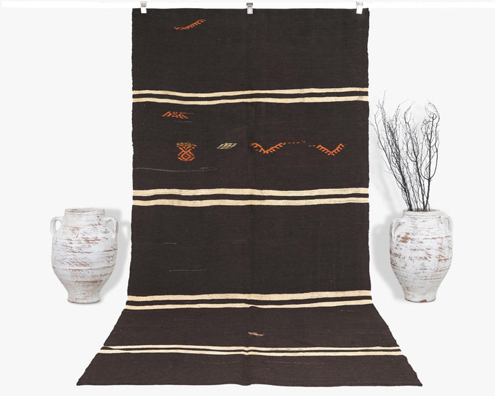 Brown Kilim Rug 5' 11" x 9' 6" | No. VR81527