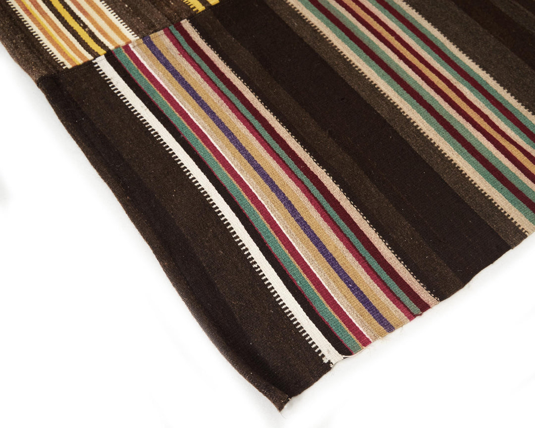 Brown Kilim Rug 6' 5" x 10' 6" | No. VR24987