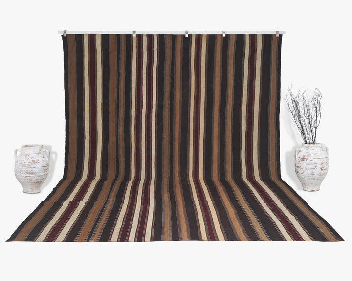 Brown Kilim Rug 9' 6" x 12' 10" | No. VR56809